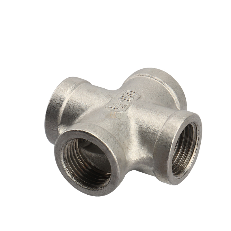 Conector cruz hembra 1/2" acero inox.