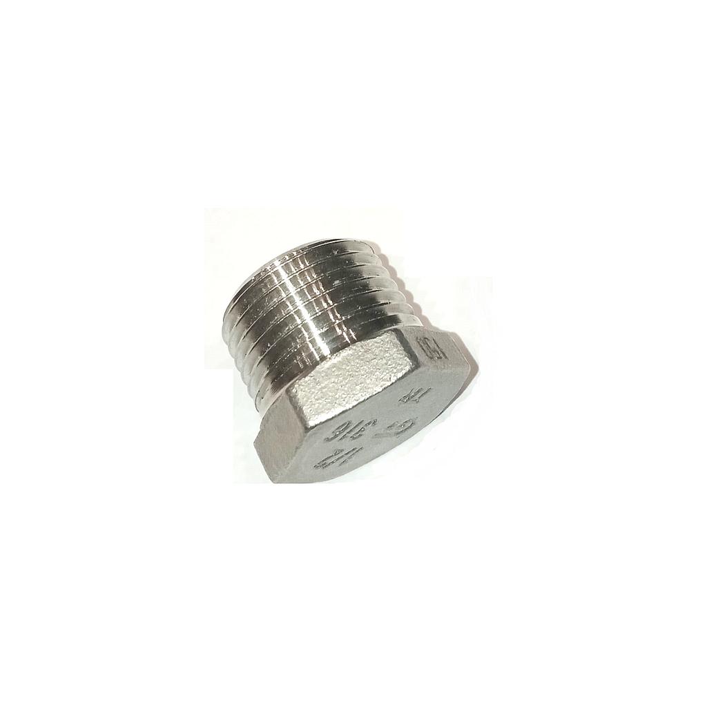 Tapon 1/2" acero inox. 316 